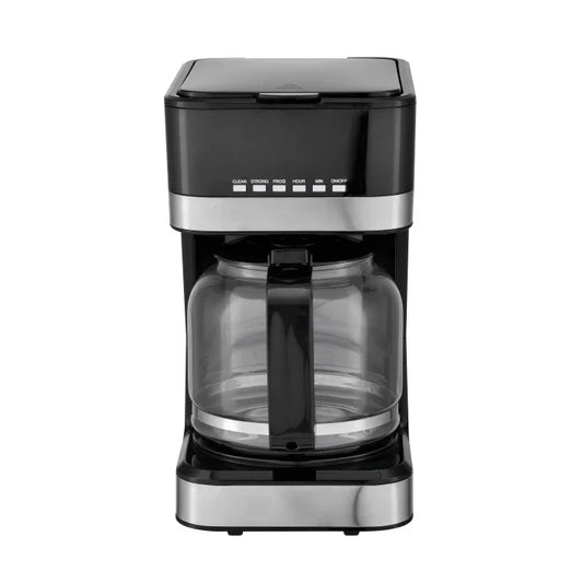 HKM-049107 LCD Timer Glass Jar Coffee Maker with Warm Plate for Drip Brewing in Europe