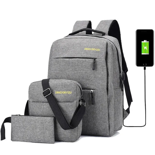 HKM-050899 15.6 Inch USB Charging Laptop Backpack with Fashionable Design and Multiple Compartments