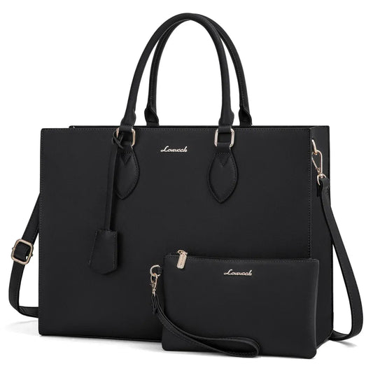 HKM-052371 Oversized PU Leather Tote Bag with Large Capacity for Office and Laptop Use