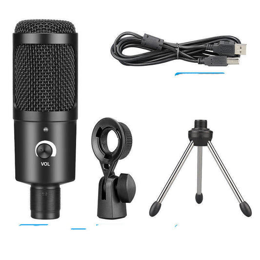 HKM-053331 Condenser Recording Microphone with Adjustable Desktop Stand for Home and Computer Use