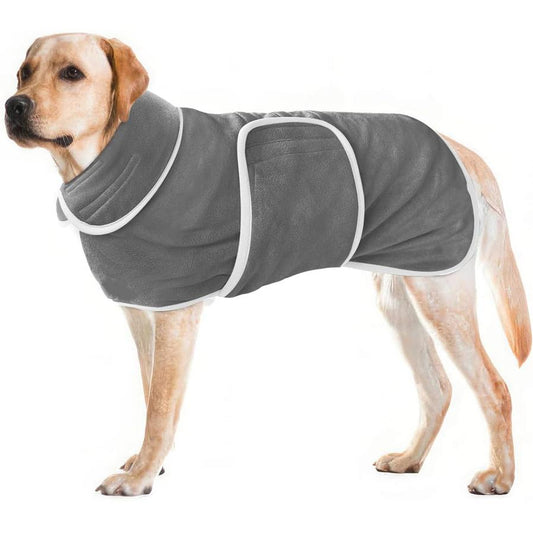 HKM-054867 Super Absorbent Dog Bathrobe for Medium to Large Dogs, Perfect Towel Pajamas for Poodles, Corgis, and Bichons