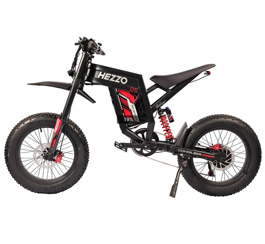 HKM-055059 HEZZO D5 3000W 60V 30Ah 20-Inch Fat Tire Electric Dirt Bike with 70KM/H Speed and 120-150Km Range