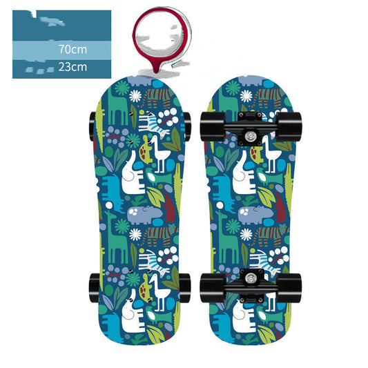 HKM-0574397 Big Head Pet Skateboard for Dogs and Cats - Maple Flat Panel - 62x18cm