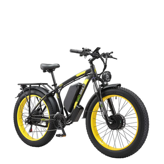 HKM-060051 Powerful 2000W Dual Drive Off-Road Electric Bicycle with 48V 23Ah Battery, 21 Speed Gears, and 26" Fat Tires