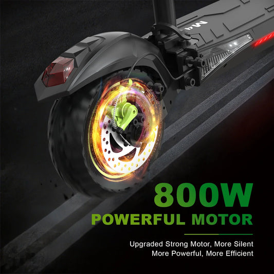 HKM-060755 Foldable Electric Scooter with 800W Motor, 30-45km Range, Dual Suspension, App Control, LED Lights
