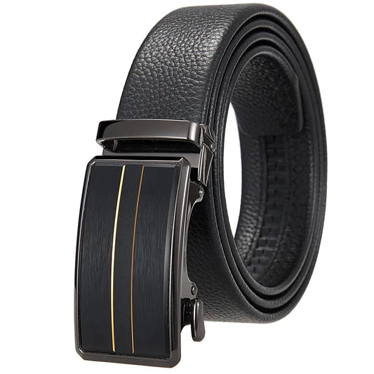 HKM-061587 Men's Automatic Buckle Belt - Adjustable Stylish Strap for Everyday Wear