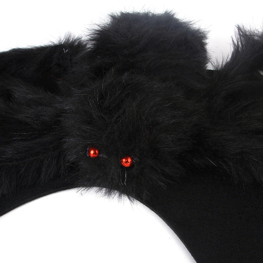 HKM-0625213 Spider Costume for Pets - Adorable Halloween Outfit for Cats and Dogs in Red and Black Cotton