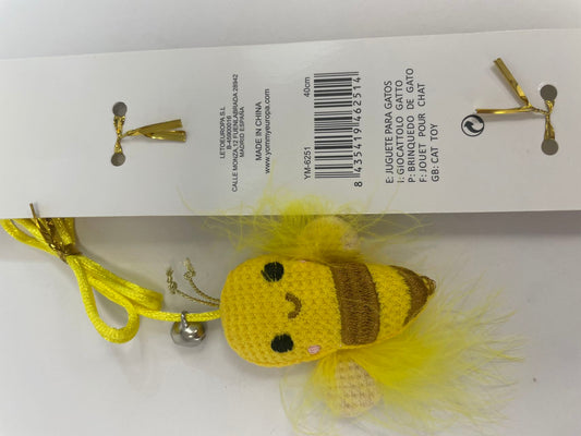 HKM-0628413 Interactive Bee Cat Teaser Wand for Playful Cats