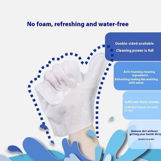 HKM-0634941 Pet Bath-Free Cleaning Gloves - Disposable Non-Woven Fabric Wipes for Dogs (6 Pack)