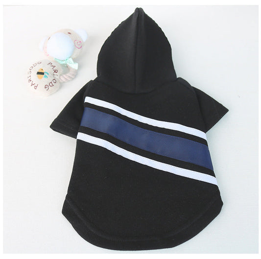 HKM-063635 Cozy Cotton Dog Sweater for Autumn and Winter in Black - Casual Style, Multiple Sizes Available