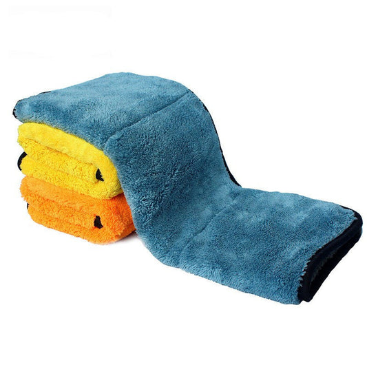 HKM-063763 Coral Fleece Car Wipe in Blue, Orange, Yellow - 45x38CM
