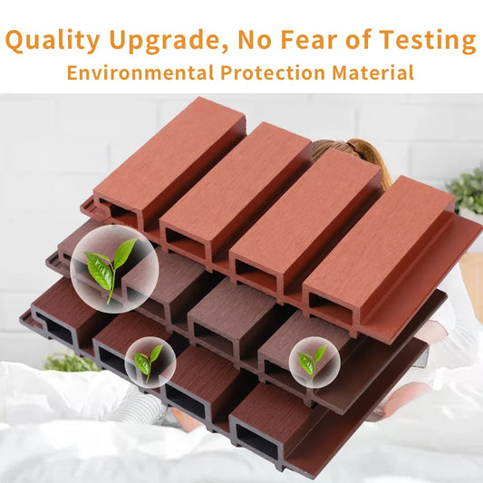 HKM-065363 Outdoor WPC Fluted Wall Cladding Panel for Wood House Exterior Siding