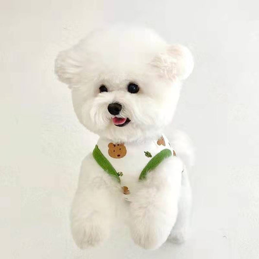 HKM-0666685 Lightweight Summer Vest for Small Dogs with Adorable Squirrel and Bear Designs