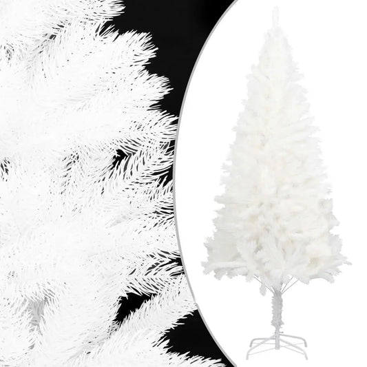 HKM-067091 White 94.5" Pre-Lit Artificial Christmas Tree with Multicolored Lights and Ball Set