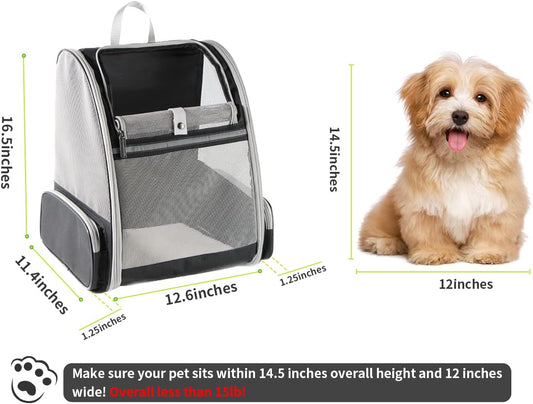 HKM-0702141 Innovative Backpack Carrier for Cats and Small Dogs - Comfortable, Breathable Design