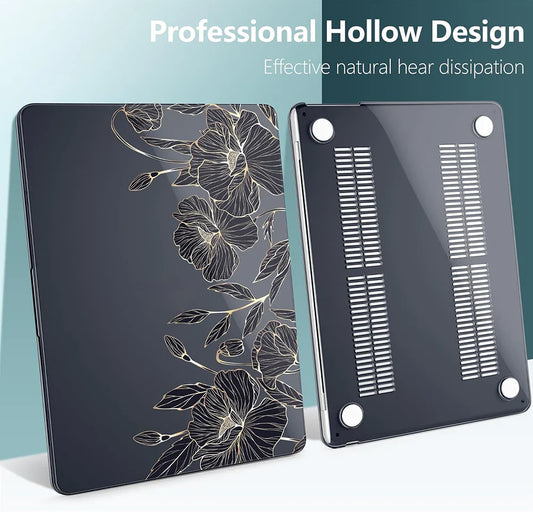HKM-070483 Crystal Clear Transparent UV Printed Case for 15-Inch MacBook Air 2024 with M2 Chip
