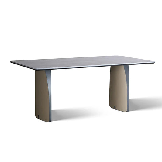 HKM-070803 Modern Nordic Extending Dining Table with Golden Stainless Steel Frame and Tempered Glass Top