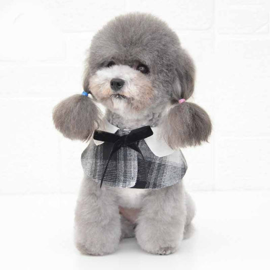 HKM-0745405 Pet Shawl Bow Tie Bib - Stylish Cloth Accessory in Various Colors and Sizes