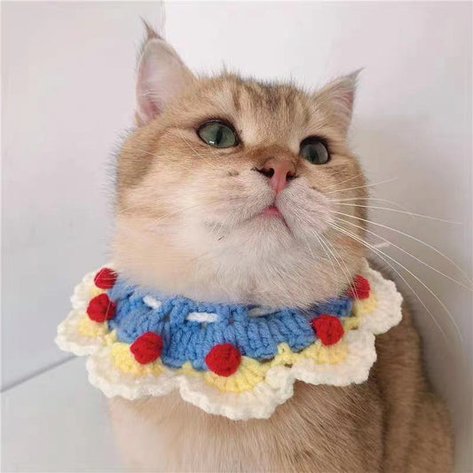HKM-075091 Knitted Collar Cat And Dog Scarf Posing Accessories