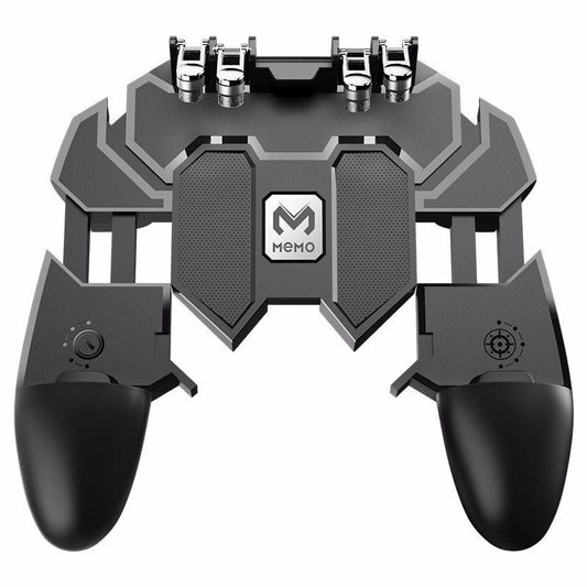 HKM-076563 Six-Finger Mobile Game Controller for PUBG - Touch Sensitive, 90-Degree Adjustable, Screen Compatible
