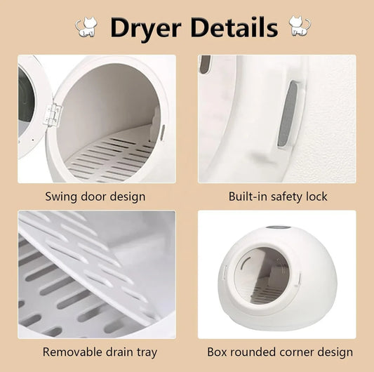 HKM-076947 Efficient Automatic Pet Dryer Box with Smart Temperature Control for Cats and Small Dogs