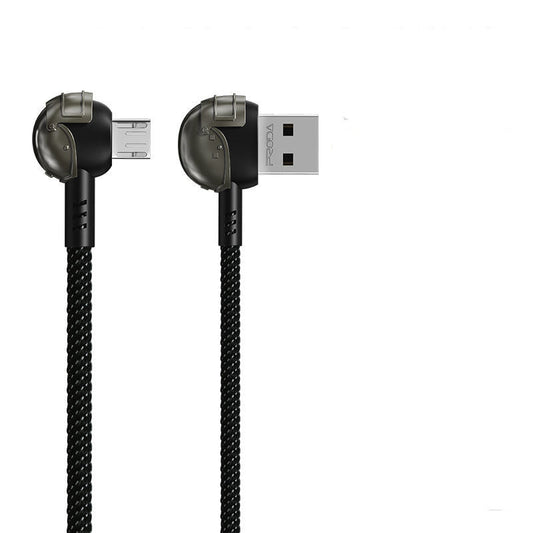 HKM-077075 Three-Stage Zinc Alloy Data Cable - 100cm TPE with Tinned Copper Core, Black and White/Black and Red