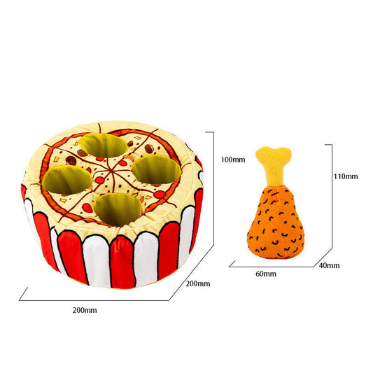 HKM-0782525 Interactive Plush Chicken Leg Dog Toy with Sound, Ideal for Engaging Playtime
