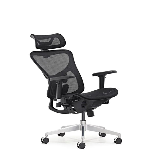 HKM-079443 Ergonomic High Back Office Chair with Adjustable Headrest and Mesh Design