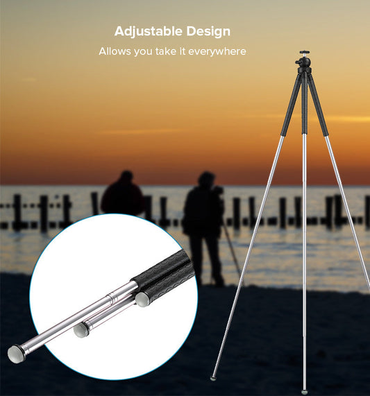 HKM-079699 Adjustable Tripod for iPhone with 7 Sections, High Elastic Rubber, 110CM Max Height, Anti-Skid Design