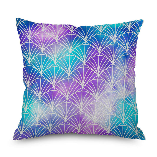 HKM-082835 Geometric Print Linen Cushion Cover - Modern and Simple Design, 45x45CM