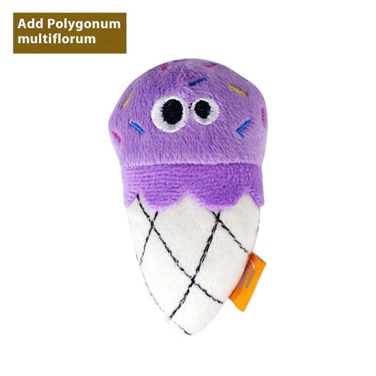 HKM-0828605 Catnip Plush Toy with Polygonum Multiflorum Design for Molar Chewing and Play