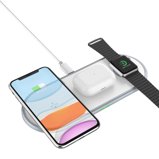 HKM-085139 Three-in-One 10W Wireless Fast Charging Phone Holder - Versatile Mobile Accessory