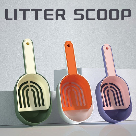 HKM-0875837 Self-Cleaning Cat Litter Shovel - Durable Lightweight ABS Scoop for All Cat Breeds