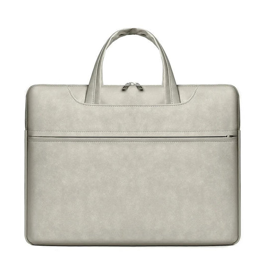 HKM-090899 Professional PU Leather Laptop Bag for 13-15.6 Inch Devices - Unisex Business Briefcase