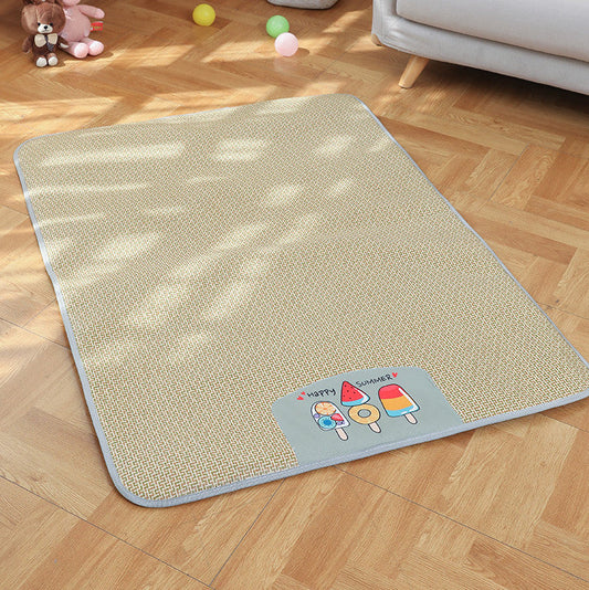 HKM-0930109 Cooling Pet Mat for Dogs - Non-Slip Rattan & Sponge Ice Cushion in Various Sizes