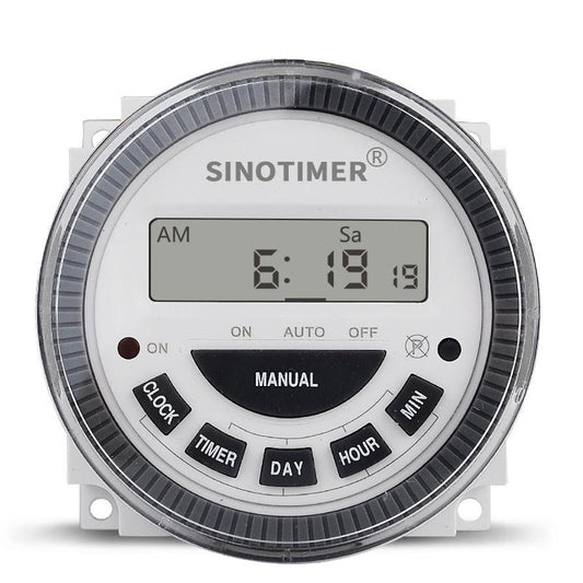 HKM-093715 Weekly Programmable 30A 230V AC Timer for Street, Neon, and Industrial Lighting