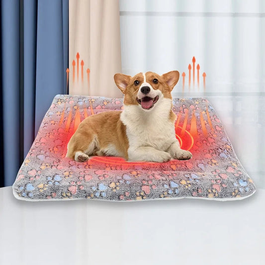 HKM-0937277 Reversible Fleece Pet Bed Mat - Soft, Washable Crate Pad for Dogs and Cats in Multiple Sizes