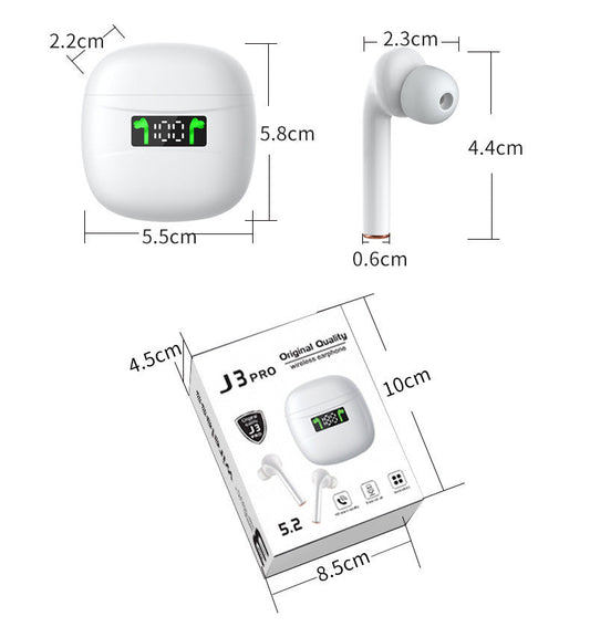 HKM-093843 Bluetooth Wireless In-Ear Headset with Digital Display and Voice Control