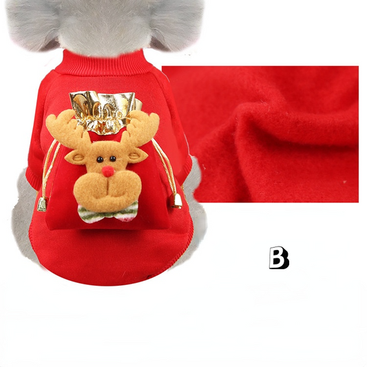 HKM-0944189 Santa Outfit for Pets - Comfortable Cotton Clothes for Christmas Celebrations