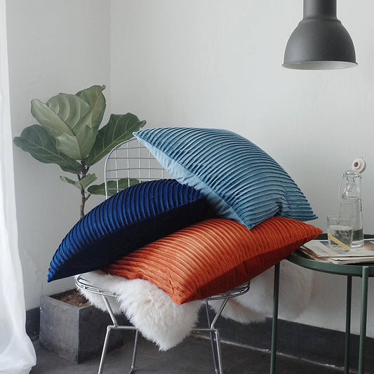 HKM-094867 Modern Minimalist Solid Color Throw Pillow Cushion - 50x50cm with Core Options