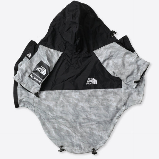 HKM-0952893 Large Dog Shell Jacket in Waste Paper Print - Sizes S to 5XL