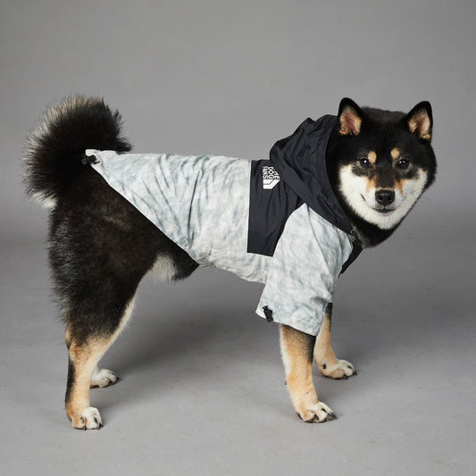 HKM-0952893 Large Dog Shell Jacket in Waste Paper Print - Sizes S to 5XL