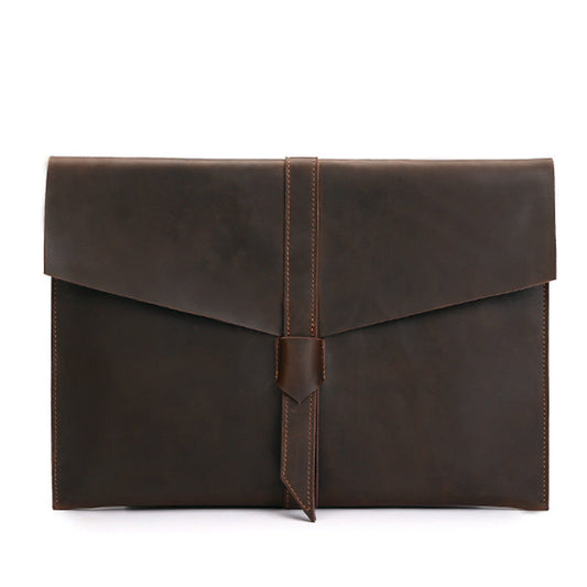 HKM-102803 Leather Retro iPad Cover for 11.6 to 15.4 Inch Models - Waterproof and Wear-Resistant