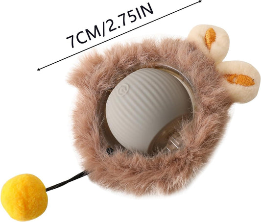 HKM-1045309 Automatic Interactive Rolling Ball Toy for Cats and Dogs, Durable Self-Moving Pet Playball