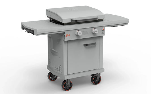 HKM-105363 Smart Temperature Control 2 Burner Gas Grill with Side Serving Table