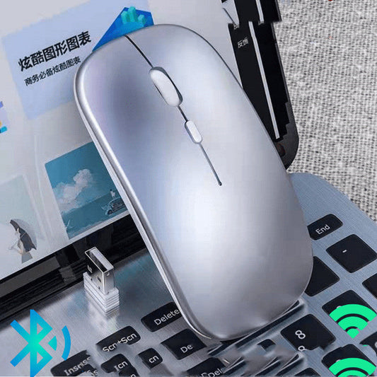 HKM-105683 Ultra-Thin Ergonomic Wireless Mouse with Rechargeable Luminous Features and Adjustable DPI