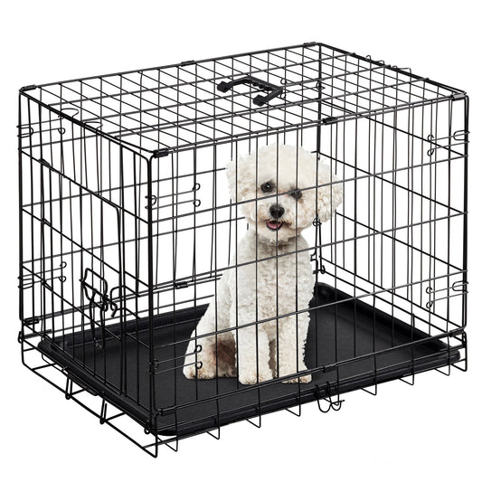HKM-1080637 Single Door Dog Cage - Available in 24 inch and 30 inch Sizes