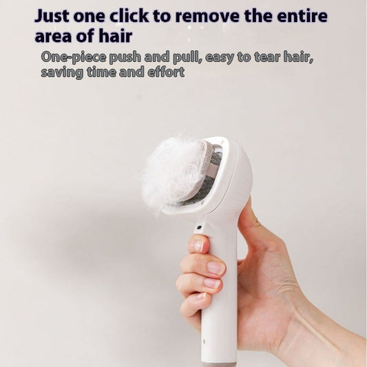 HKM-1082173 Pet Napping Spray Comb for Effortless Hair Removal - Cherry Pink & Ivory White