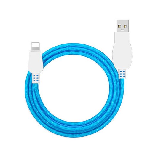HKM-108691 LED Light-Up Mobile Phone Charging Cable Compatible with iPhone, Android Devices - 1M/1.5M Length