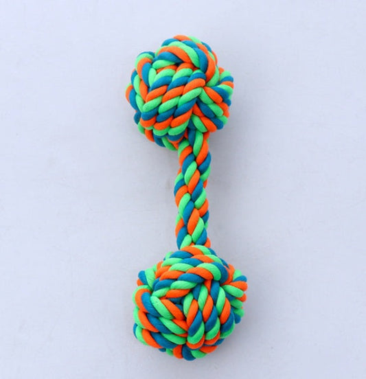 HKM-1098685 Colorful Cotton Rope Dog Toy for Chewing and Playtime